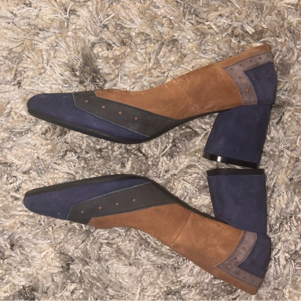 Girotti Colorblock Block Heels - Picture 2 of 5
